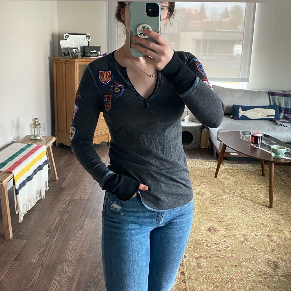 Sundance Alp N Rock long sleeve ski patch shirt